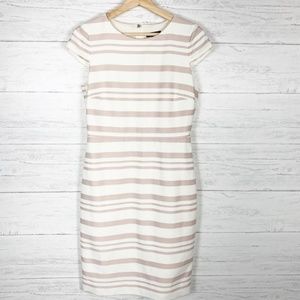 NWT J Crew Cap Sleeve Pink and White Stripe Dress